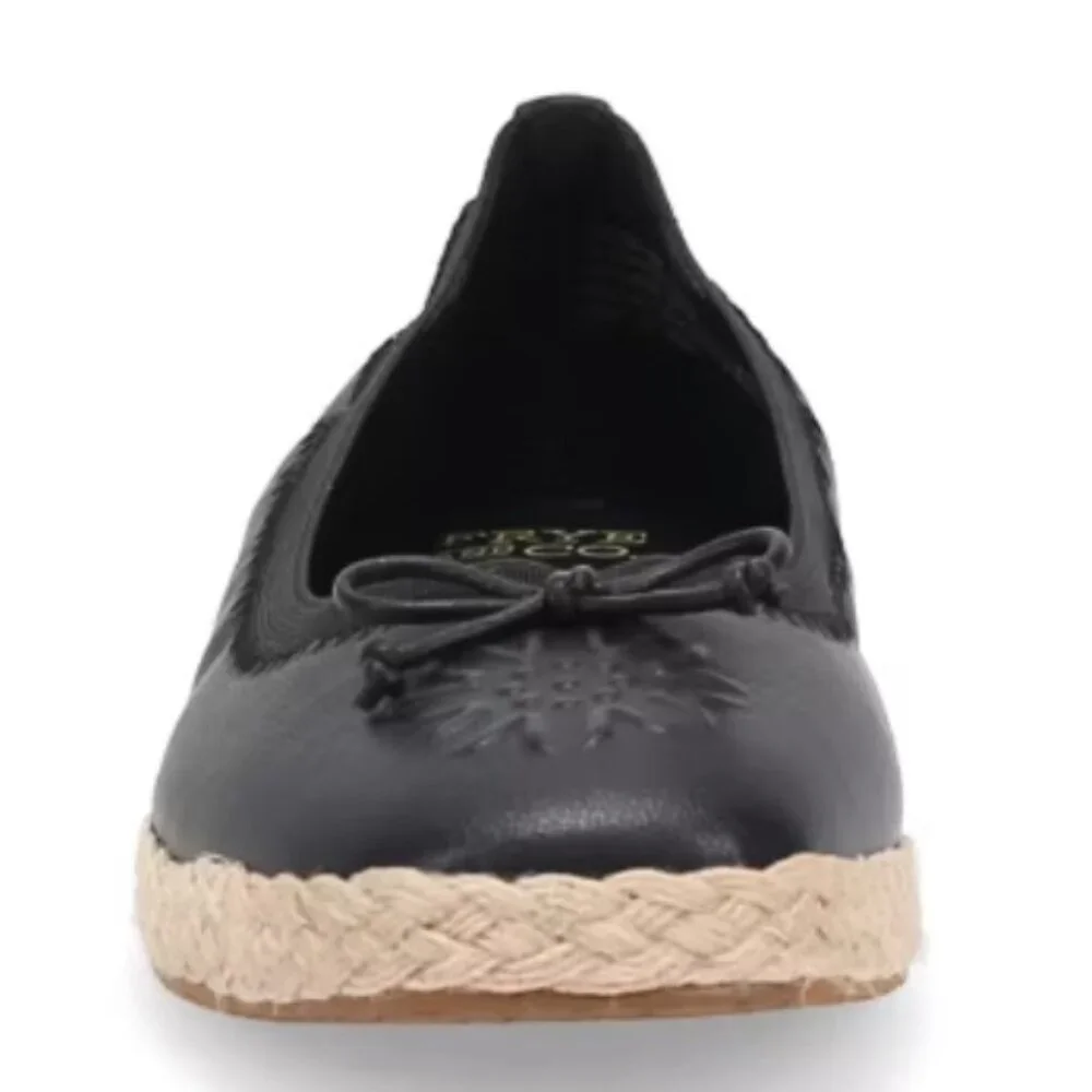 Frye And Co Willow Ballet Flat Black Espadrille Slip On Women 9.5, 11